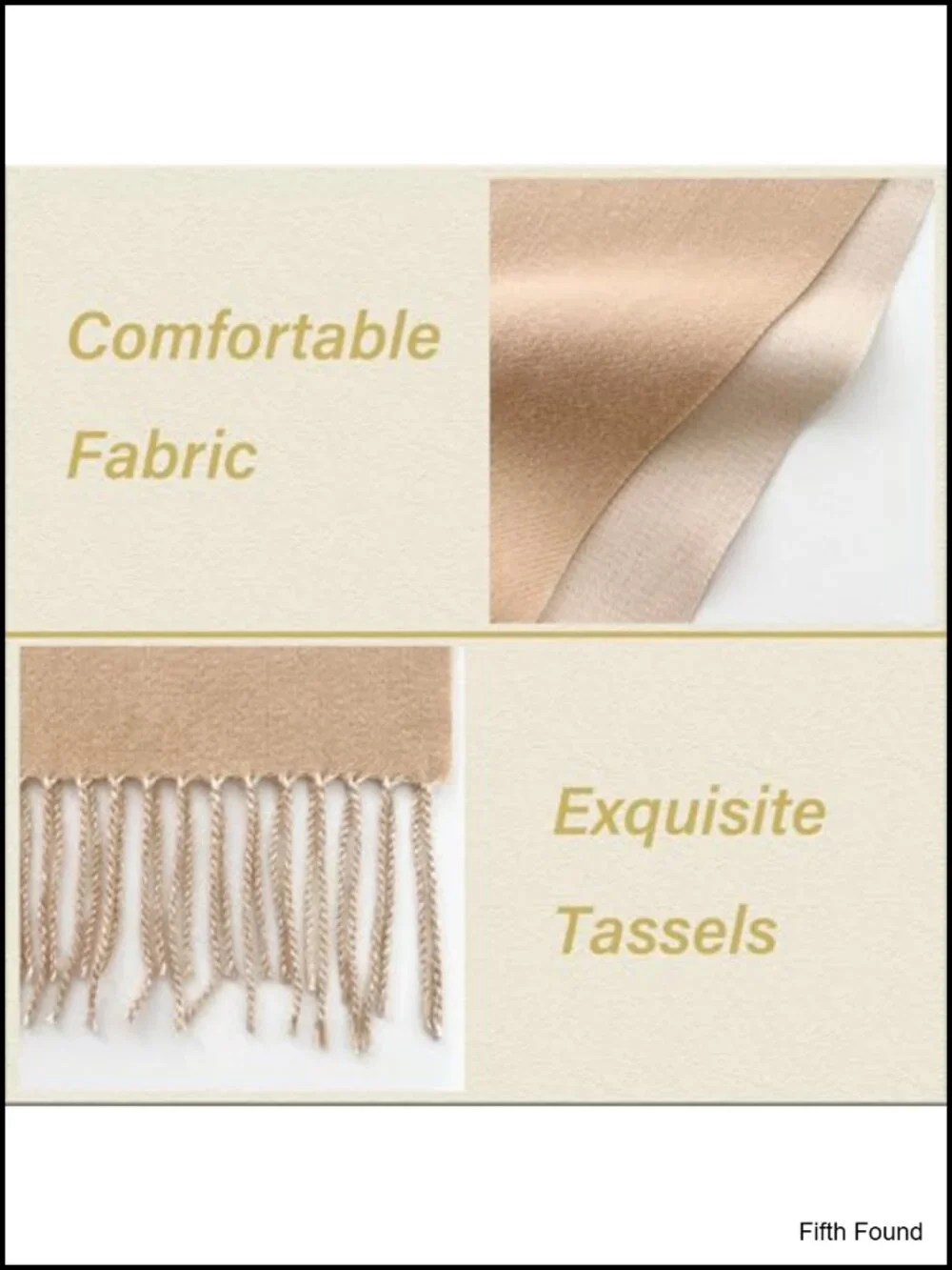 Soft Warm Winter Scarf with Tassel Design - Cold Weather Shawl Wrap